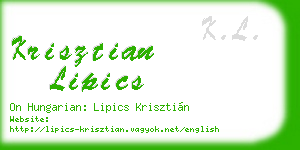krisztian lipics business card